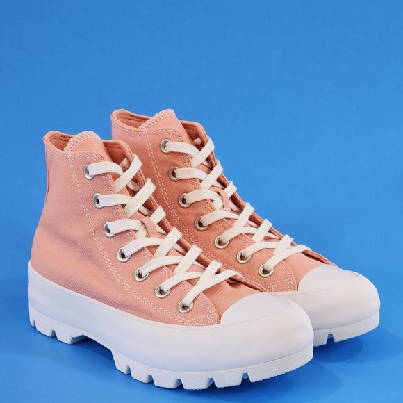 Converse CTAS Hi Quartz Pink Canvas Women's Platform Sneakers 571726C NWT - Picture 1 of 6